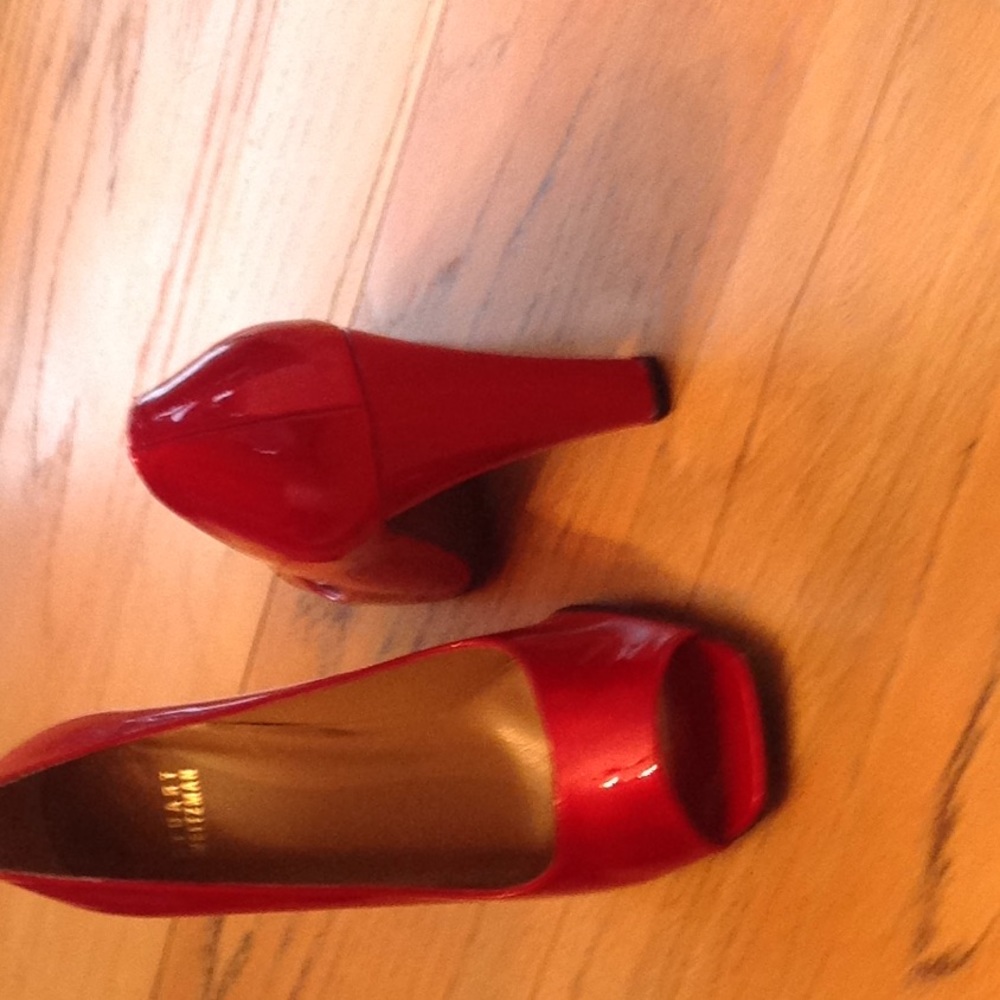 Sexy open toe red stiletto heels